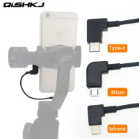 Gimbal Charging Cable For Lightning Type C Micro-USB for Zhiyun Smooth 4 3 Q Feiyutech Vimble 2 Android Samsung iPhone Cable