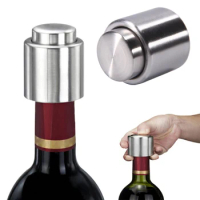 1PCS Leakproof Stainless Steel Bottle Stopper Wine Saver Champagne Stopper Vacuum Sealer Bar Tools