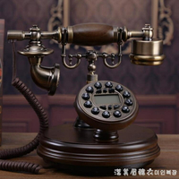 蒂雅菲歐式電話機實木電話機復古時尚創意家用固話座機電話機座機