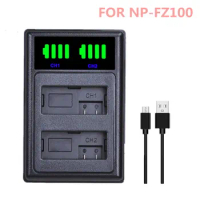 NP-FZ100 NPFZ100 FZ100 LCD Digital Battery Charger for Sony Alpha a9, Alpha a7R III, A7R MARK 3, Alpha a7 III, A7 MARK 3 BC-QZ1