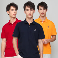 【oillio 歐洲貴族】6色 短袖休閒POLO衫 商務POLO 刺繡 彈力透氣(法國品牌)