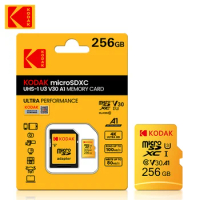 10pcs Original Kodak U3 micro sd card 64GB 128GB 256GB SDXC/SDHC class 10 Flash Memory Card 32GB micro sd card with SD adapter