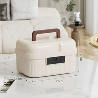 密碼收納箱家用隱私檔儲物箱帶鎖加厚可手提便攜藥品證件收納盒