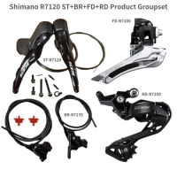 Shimano R7120 Groupset 105 R7120 Hydraulic Disc Brake Derailleurs ROAD Bicycle R7120 R7170 ST+BR+FD+RD shifter Brake Front Rear