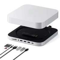Đế Kiêm Hub Chuyển Đổi Satechi ST-GMMSHS Cho Mac Mini M4/ Studio với Box NVME SSD