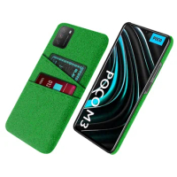 Poco M3 For Poco M3 Case Luxury Fabric Dual Card Phone Cover on Xiaomi Poco M3 Phone Case For Global Xiomi Poco M3 PocoM3 M 3