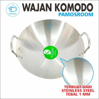 Komodo Kuali Wajan 40Cm Penggorengan Stainless Steel Diameter 40Cm Pasti Ori