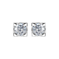 ต่างหูเพชรน้ำ 99 (E-Color) 105E0285-03 สี Silver