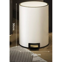 不銹鋼腳踏式垃圾桶(白金)(尺寸:6L-30*20.5CM)