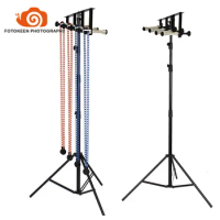 Free photo studio manual background stand-4rolls Manual wall/ Ceiling Mount Manual Elevator Background Backdrop Support System