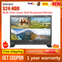 Desview S24-HDR 23.8 Inch 4K HDMI 3G-SDI HDR UHD 3840X2160 Multi View Quad Split Broadcast Monitor