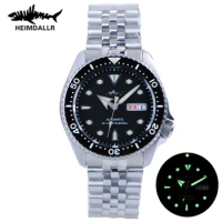 Heimdallr SKX007 Diver Men's Watches 46mm Black Dial Stainless Steel 200M NH36A Diver Watch Automatic Mechanical Watch For Men