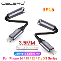 For Iphone Headset Adapter 3 5 MM Lightning Cat L To 3.5mm Jack Aux Audio Cable Audifonos Para For Iphone 14 Pro Max 13 Plus 12
