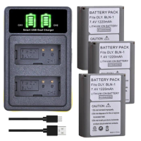 Batmax PS-BLN1 BLN-1 PS BLN1 Battery +LED Dual USB Charger for Olympus OM-D E-M1 E-M5 Mark II PEN-F E-P5 EM1 EM5 PENF EP5