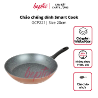 Green Cook Chảo Chống Dính Men Đá Ceramic Đáy Từ GCP221-IH Công Nghệ 5 Lớp Hàn Quốc Chất Liệu Hợp Ki