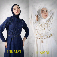 Abaya Hikmat Fashion A3008 Original Abaya Warna Putih Merah Hitam Navy