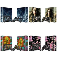 Fashion Skin Sticker Decal For XBOX 360 E Console and 2PCS Controller Skins Stickers