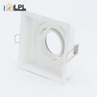 Gu10 Mr16 LED Ceiling Downlights Frame Square Rotatable Lamps Holder LED Socket Base Spot Bracket Fitting