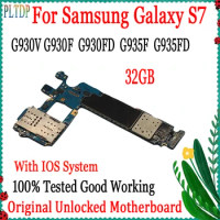 32g Mainboard 100% Tested For Samsung Galaxy S7 G930F G930FD G930V S7 Edge G935F G935FD Motherboard Original Unlock Logic Board