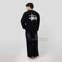 STUSSY BASIC STUSSY BLACK CREWNECK XL