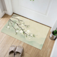 【半島良品】青山李花/頂級防油防滑皮革地墊_45x75cm(廚房 門口 止滑 防水 免打理 回彈 地墊 地毯 防摔)