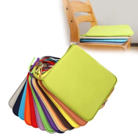 1Pc Candy Colors Cushion Garden Fabric Plain Plain Cushion European Dining Chair Cushion Creative Sofa Fabric Cushion 40*40cm