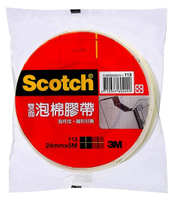 3M™ Scotch® 12mm 18mm 24mm 雙面泡棉膠帶 113