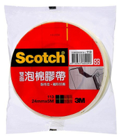 3M™ Scotch® 12mm 18mm 24mm 雙面泡棉膠帶 113