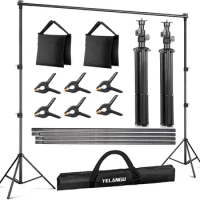 10Ft Photo Backdrop Stand, Adjustable Background Support for Parties. Portable Banner Back Drop Stand for Photography,Wedding
