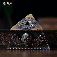 歐斯特藏傳佛教 銅金剛杵底座 尼泊爾 金剛杵金剛橛底座 密宗供具