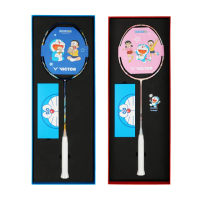 【VICTOR 勝利體育】VICTOR 哆啦A夢限定系列對拍禮盒 羽球拍(DRM SET I/B 桃粉色/普魯士藍)