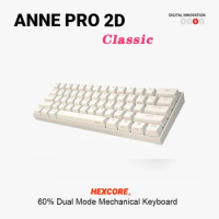 New Anne Pro 2D with Anne Pro 2 Keycaps/Case Classic Color NKRO Hot Swap 60% Bluetooth Mini Mechanical Backlit Custom Keyboard