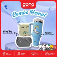[Goto Paket Bundling 2 In 1] Botol Minum Tumbler BT21 Sport Tahan Panas Dingin 1200ML + Sling Bag Ta