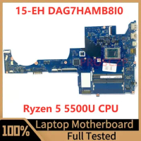 DAG7HAMB8I0 Mainboard For HP Pavilion 15-EH 15Z-EH Laptop Motherboard High Quality With Ryzen 5 5500U CPU 100% Fully Tested Good