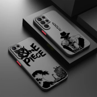 One Pieces Anime For Samsung S24 S23 S22 S21 S20 S10 FE Note 20 10 Ultra Lite Plus Frosted Translucent Phone Case
