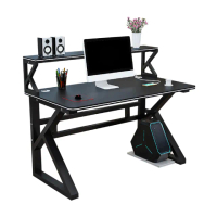 【DE生活】多功能雙層電腦桌-基本款120公分 電競桌 書桌 辦公桌 工作桌(贈層架+主機托)