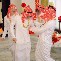 Prank Halloween Cosplay Costume Middle East Dubai Rich Adult Arab Birthday Funny Outfit Party