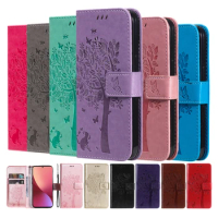 3D Tree Leather Wallet Case For Huawei Nova 9 9se 8i 7 Pro 6 SE 5i Nova 5T 4 3I 3E 2I Nova Lite 3 2 Phone Coque Huawei Y8P Cases