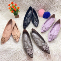 Dazzling Flat Shoes Logo Tory A38 - Sepatu Lepes Import Sepatu Kerja Kantor Wanita Import Sepatu Hit