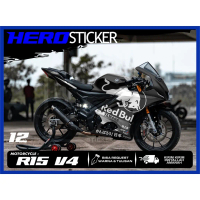 Sticker Decal Yamaha R15 V4, Sticker Decal R15 V4 Variasi RED BUL R15 V4. Custom 12A Kendaraan Motor
