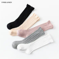 To 4 Yrs Children's Long Socks for Girls Baby Girls Boys Uniform Knee High Socks Tube Ruffled Infants Toddlers Socks