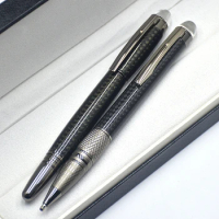 BMP Luxury MB Star-Walk Black Carbon Fibre Rollerball Pen With Crystal Star Top Office School Writing Ballpoint Pen High Quality