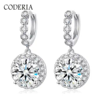 2022 New Moissanite Pendant Earrings Test Positive Total 6CT Super Luxury D Color Diamond Jewelry Bride Bridesmaid Wedding Gift