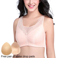 Free shipping breast shape bra mastectomy women bra designed for silicone breast bra + pair of water drop pads807