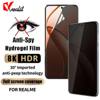 Soft Anti-spy Hydrogel Film For Realme 12 11 10 Pro Plus Full Curved Privacy Screen Protector For Realme GT5 Pro Not Glass