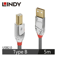 【現折$50 最高回饋3000點】   LINDY林帝 CROMO USB2.0 TYPE-A公 TO TYPE-B公 傳輸線 5M