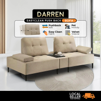 SKL Furniture DARREN 2 Seater Push Back EASY CLEAN Sofa Push back pocket spring sofa sofa bed with s
