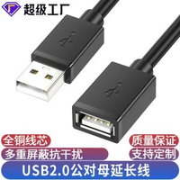 內地直送 - usb2.0延長線公對母全包usb資料線電腦USB滑鼠加長連線usb延長線