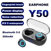 Y50 TWS Bluetooth Earphones 5.0 Wireless bluetooth headset Hifi Headset Waterproof Deep Bass Earbuds In-Ear for xiaomi iphone