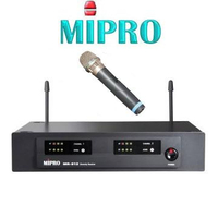 MIPRO MR-812無線麥克風 UHF雙頻道自動選訊接收機 標準半U機箱 配1支手握麥克風